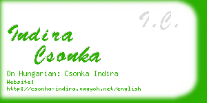 indira csonka business card